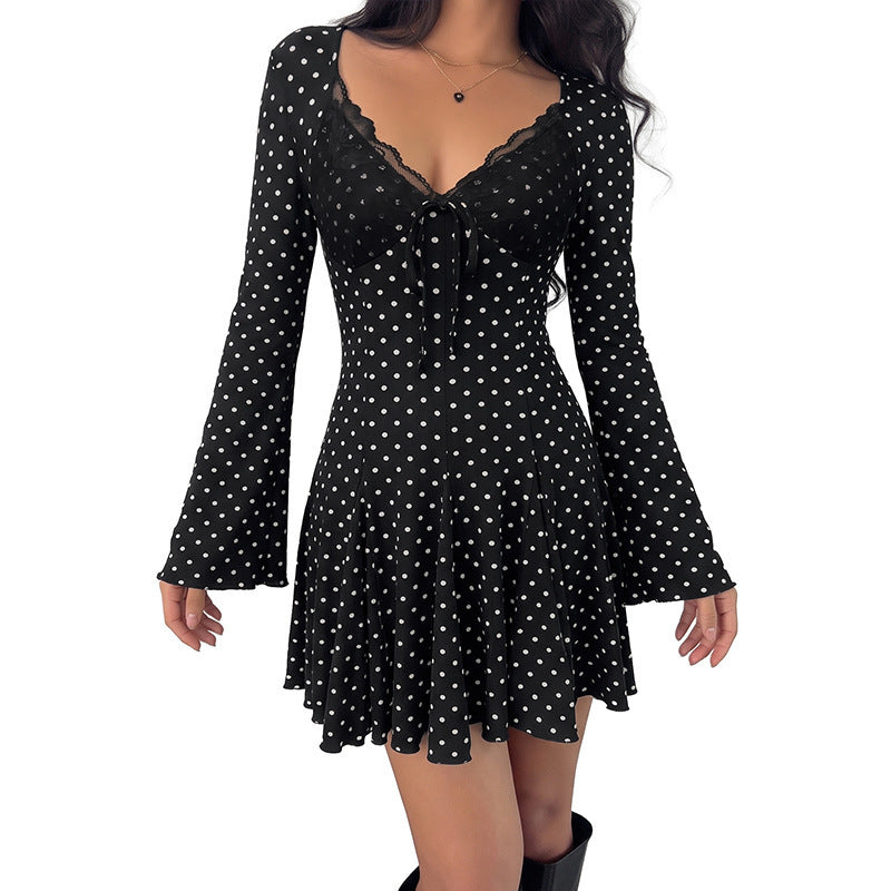 Damen Verspieltes Polka-Dots Minikleid Echo Archiv
