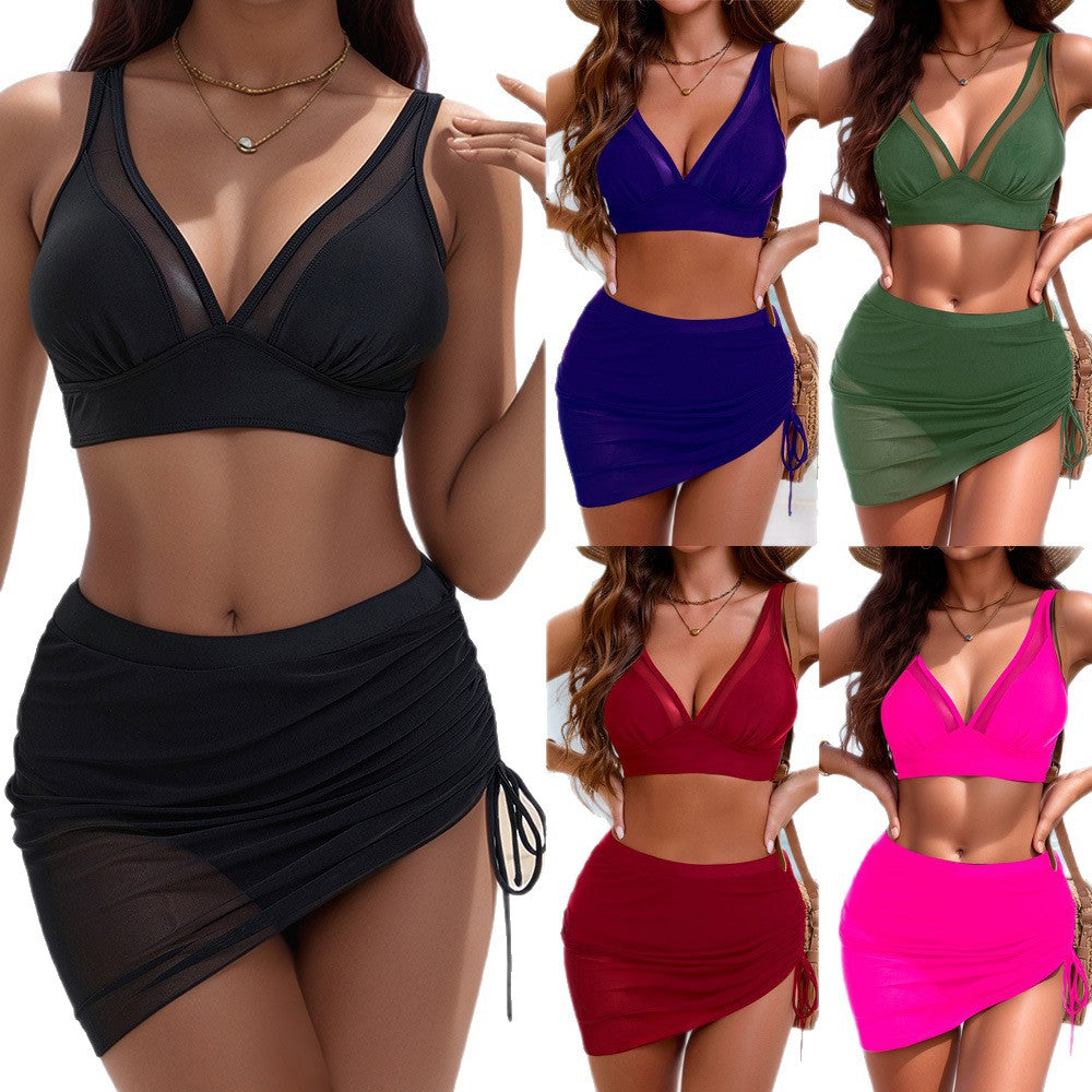 Damen Sportlicher Bikini mit verstellbaren Trägern und seitlichem Raffungselement Echo Archiv