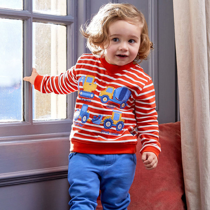 Jungen Sweatshirt mit buntem Baustellenmotiv Echo Archiv