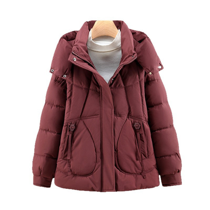 Damen Kurzjacke im Puffer‑Look mit Kapuze, taillierender Schnitt und Reißverschluss Echo Archiv