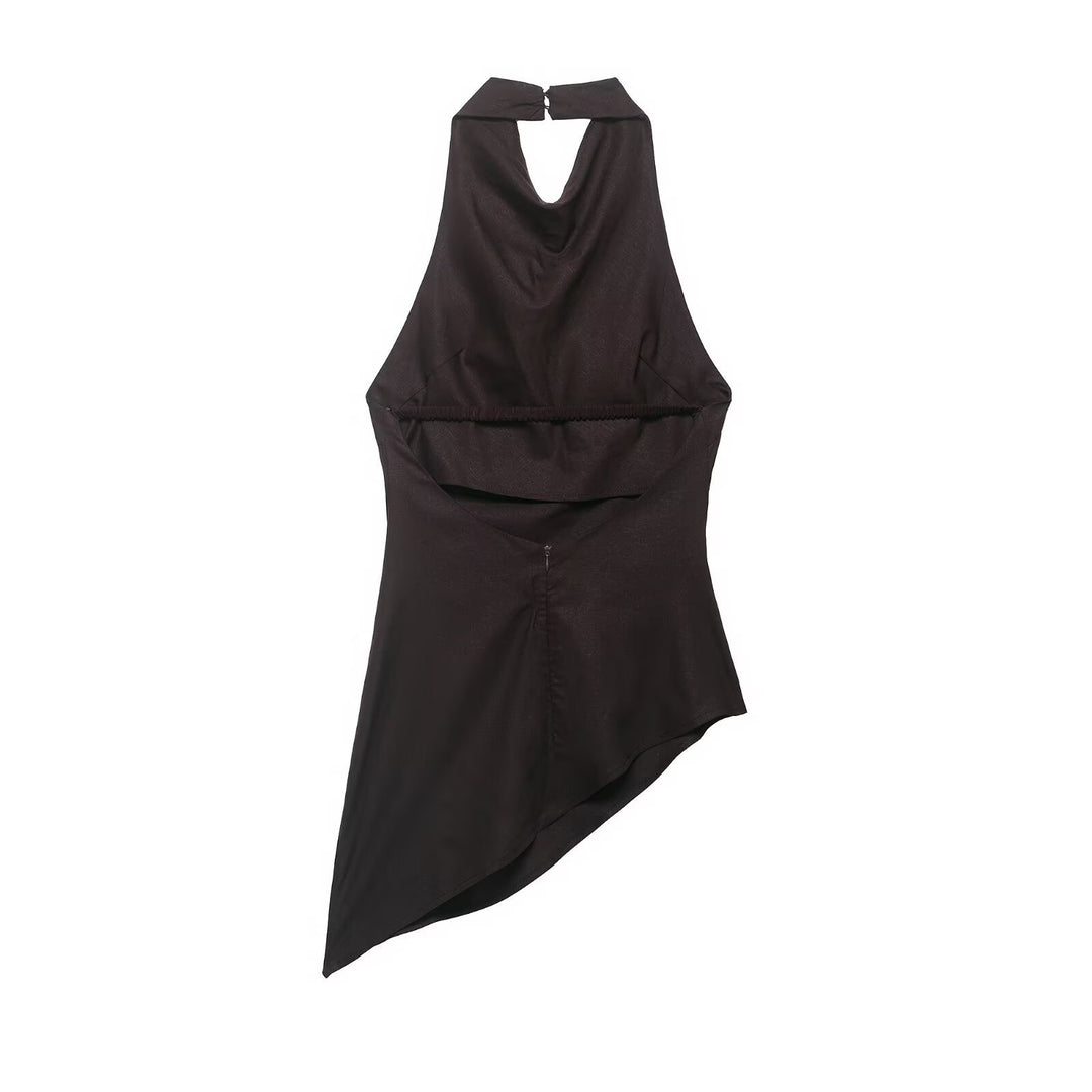 Damen asymmetrisches Top mit eleganter Drapierung Echo Archiv