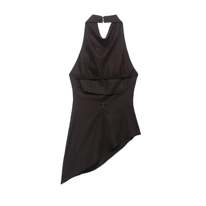 Damen asymmetrisches Top mit eleganter Drapierung Echo Archiv