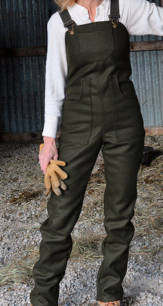Damen Robuste Workwear-Latzhose aus Canvas mit verstellbaren Trägern und geradem Bein – Avérine
