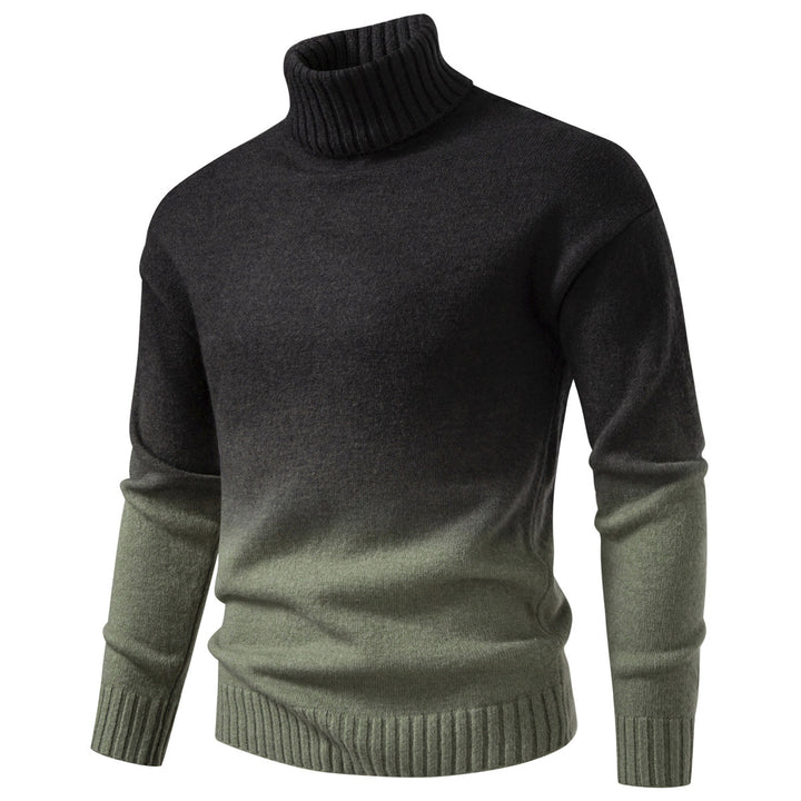 Herren Rollkragenpullover mit sanftem Farbverlauf und Feinstrick-Qualität Echo Archiv