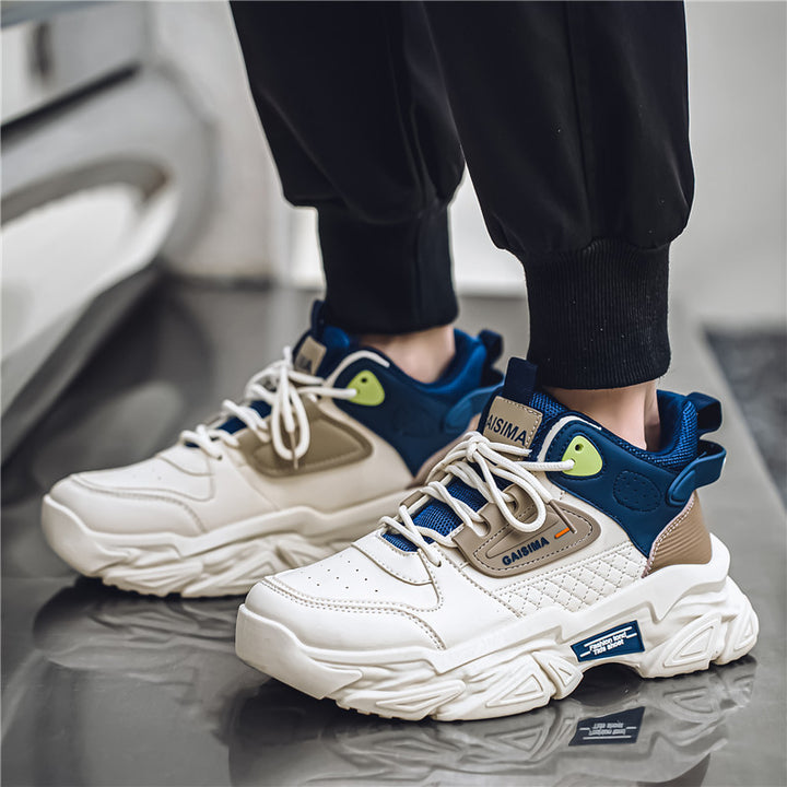 Unisex markante Chunky-Sneaker mit gesteppter Seitenpartie, Kunstleder-Overlays und profiliertem Offroad-Sohlenprofil – Norré