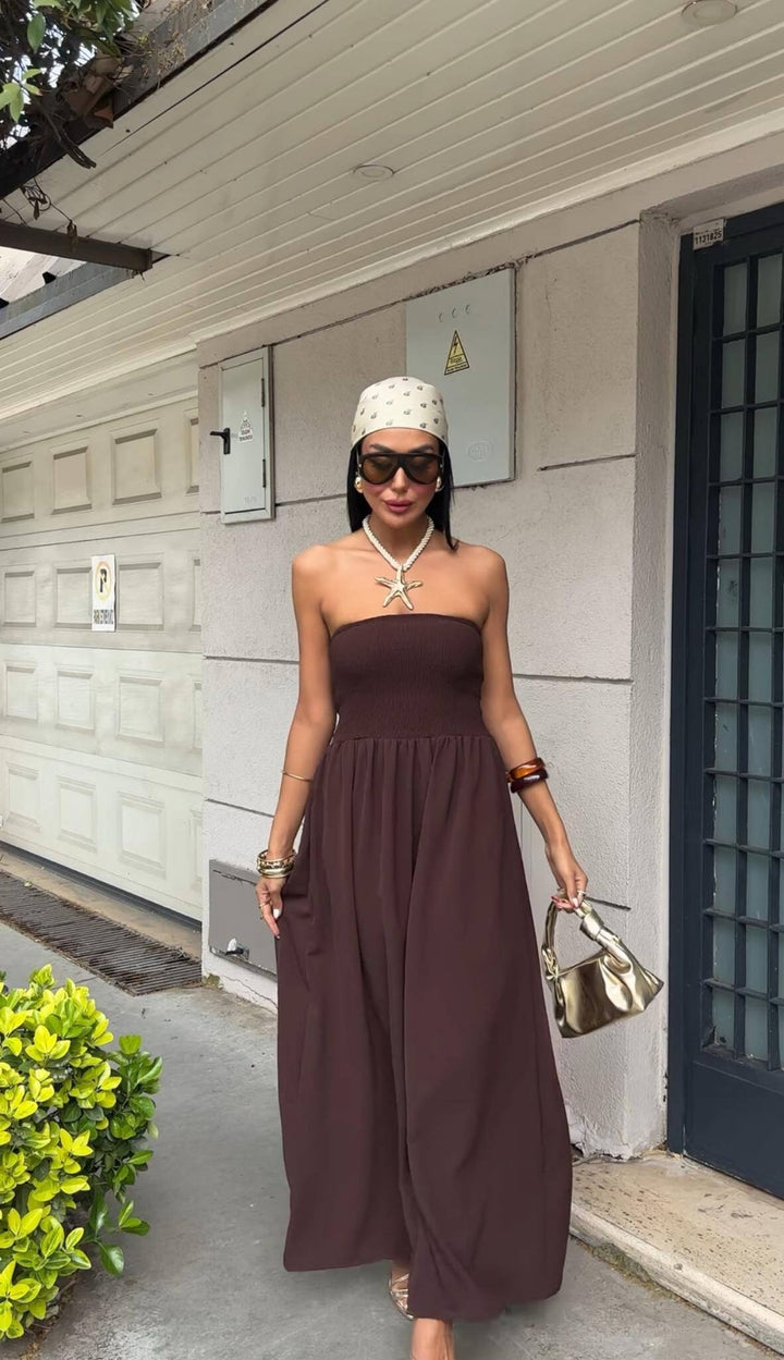 Damen Strickmaxikleid mit elastischem Oberteil Echo Archiv