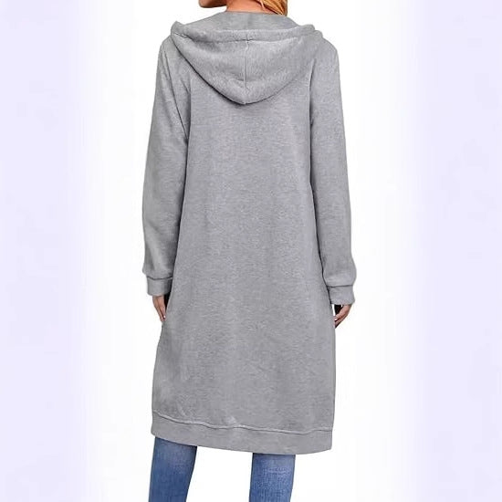 Damen Lässige Langarm Hoodie-Jacke – Auréline