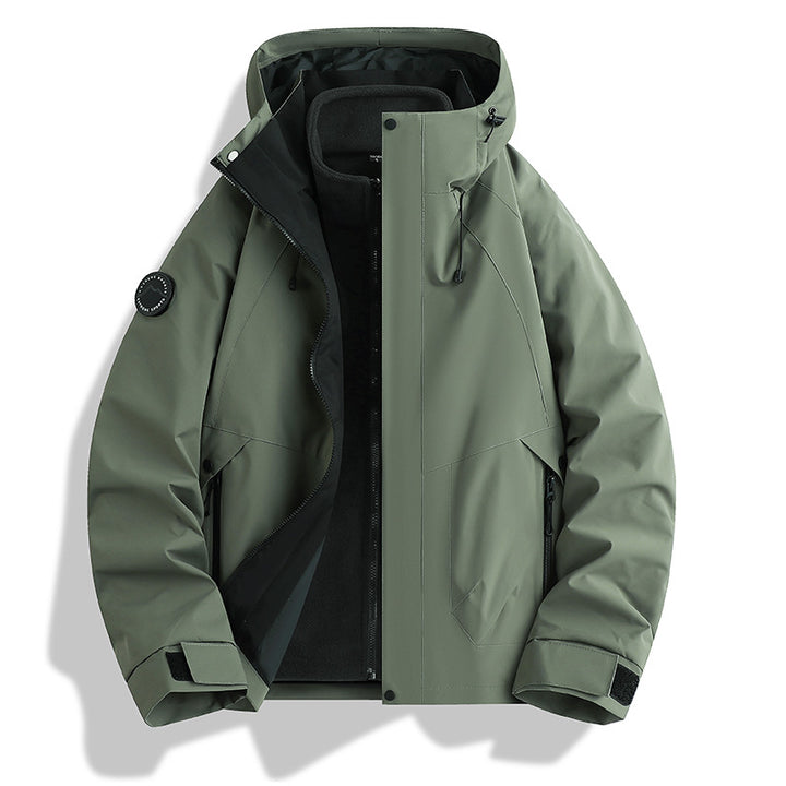 Herren wasserdichte Softshelljacke mit Kapuze und Fleece-Innenfutter Echoarchiv