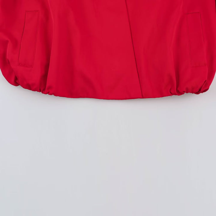 Damen leichter Kimono‑Blouson mit überschnittenen Ballonärmeln Echoarchiv