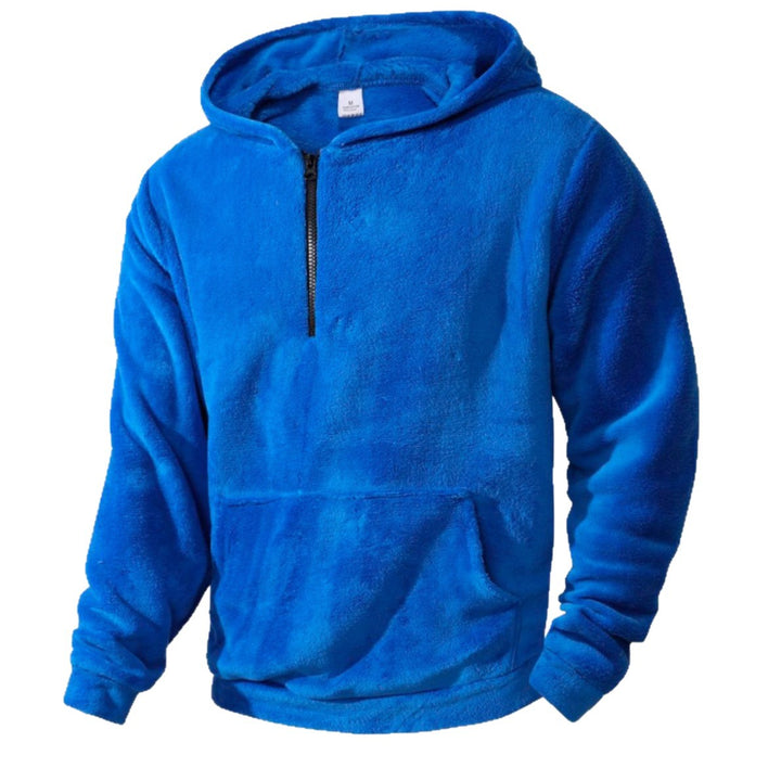 Herren Fleece-Hoodie mit innovativem halblangem Reißverschluss Echoarchiv