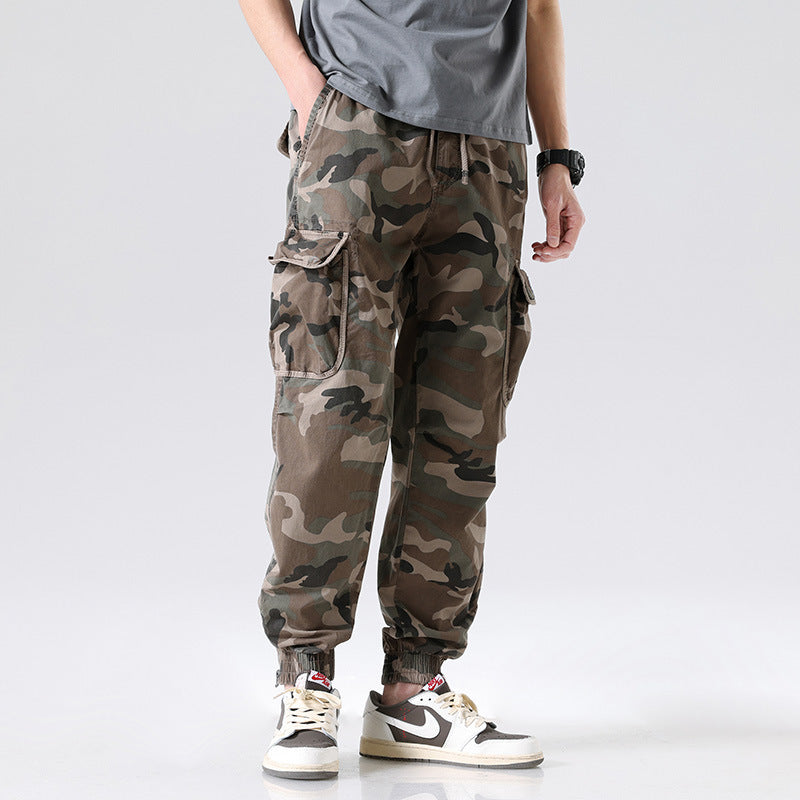 Herren Cargo-Jogginghose im Camouflage-Utility-Design mit großen Klappentaschen Echo Archiv