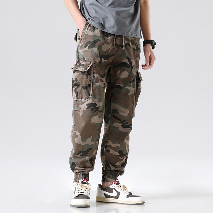 Herren Cargo-Jogginghose im Camouflage-Utility-Design mit großen Klappentaschen Echo Archiv