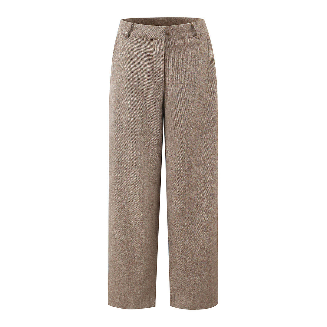 Damen lässige weit geschnittene Stoffhose mit hohem Bund Echo Archiv