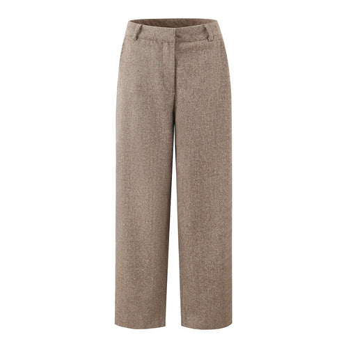 Damen lässige weit geschnittene Stoffhose mit hohem Bund Echo Archiv