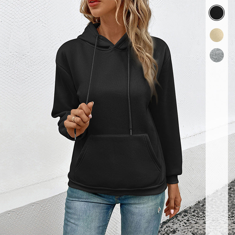 Damen Kapuzenpullover mit Kängurutasche und entspannter Oversize-Passform Echoarchiv