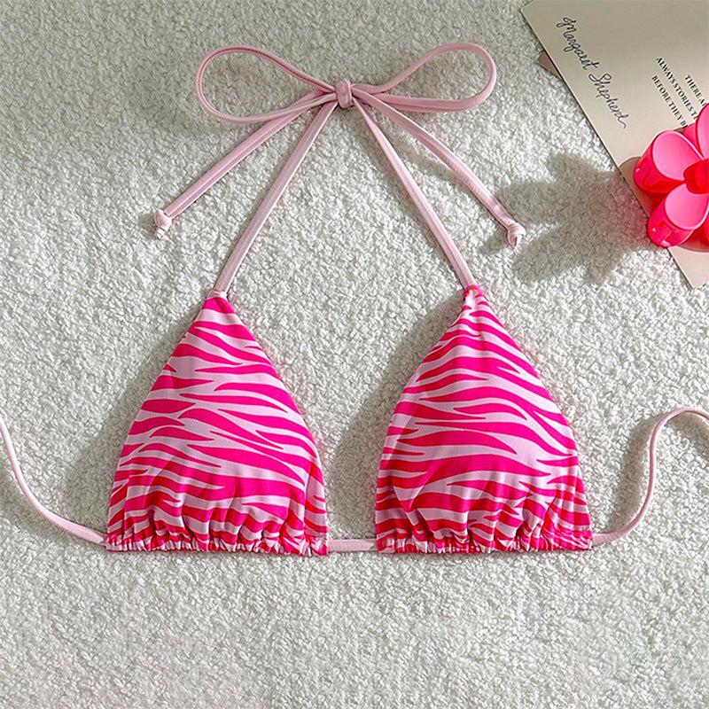 Damen Triangel-Bikinioberteil mit modischem Zebra-Muster Echo Archiv
