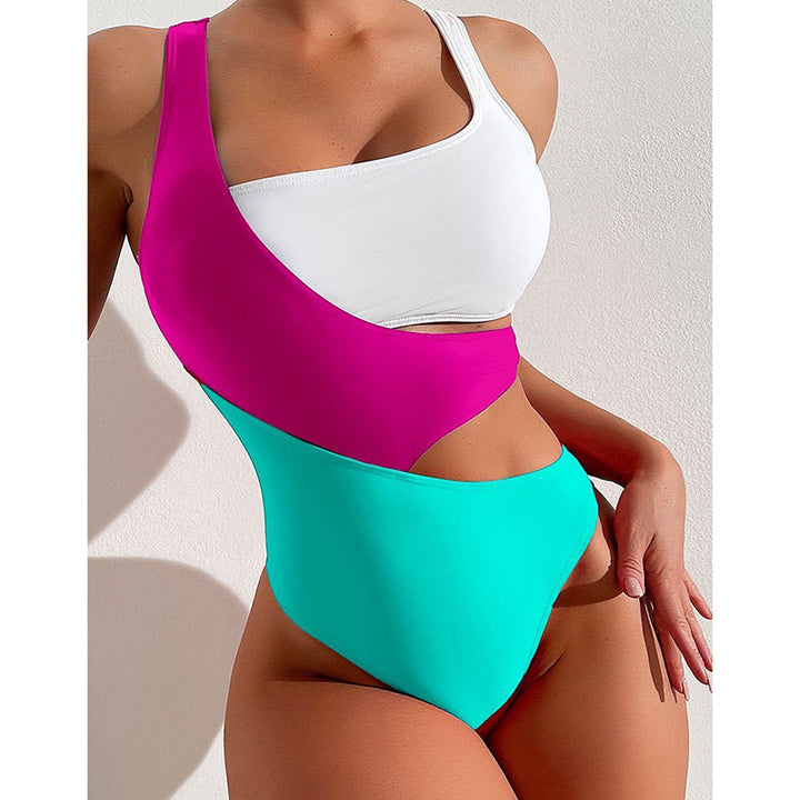 Damen Hochtaillierter Badeanzug mit modischen Cut-Outs Echo Archiv