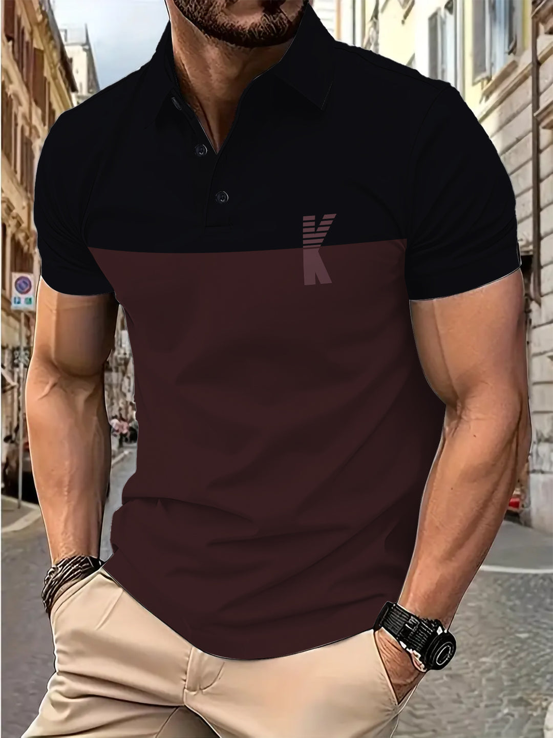 Herren Poloshirt mit sportlichem Design und atmungsaktivem Material Echoarchiv