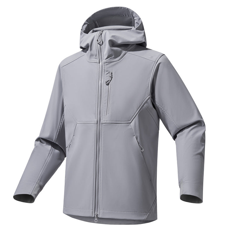 Herren Technische Softshell-Hoodiejacke mit Kapuze, winddichter Membran und ergonomischem Schnitt Echo Archiv
