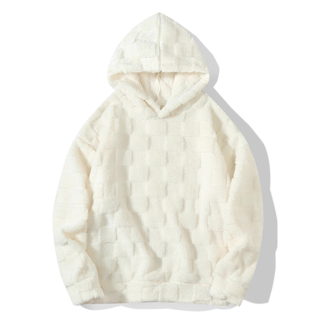 Herren kuscheliger Fleece-Hoodie mit modischem Ornamentmuster Echoarchiv