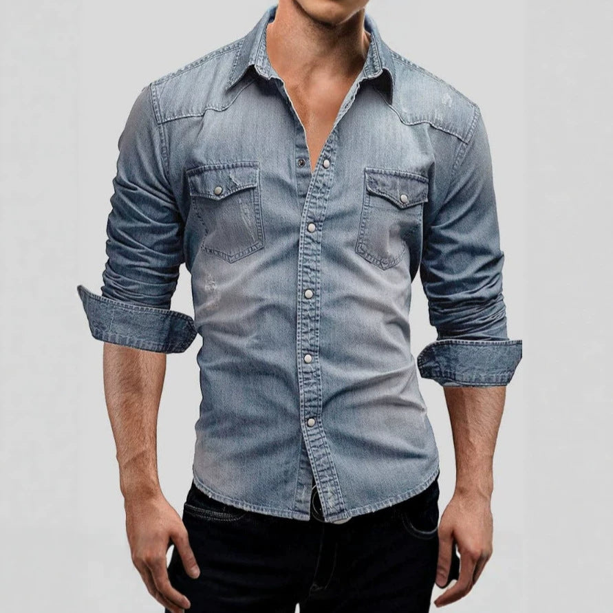 Herren Klassisches Denim Hemd – Arvello