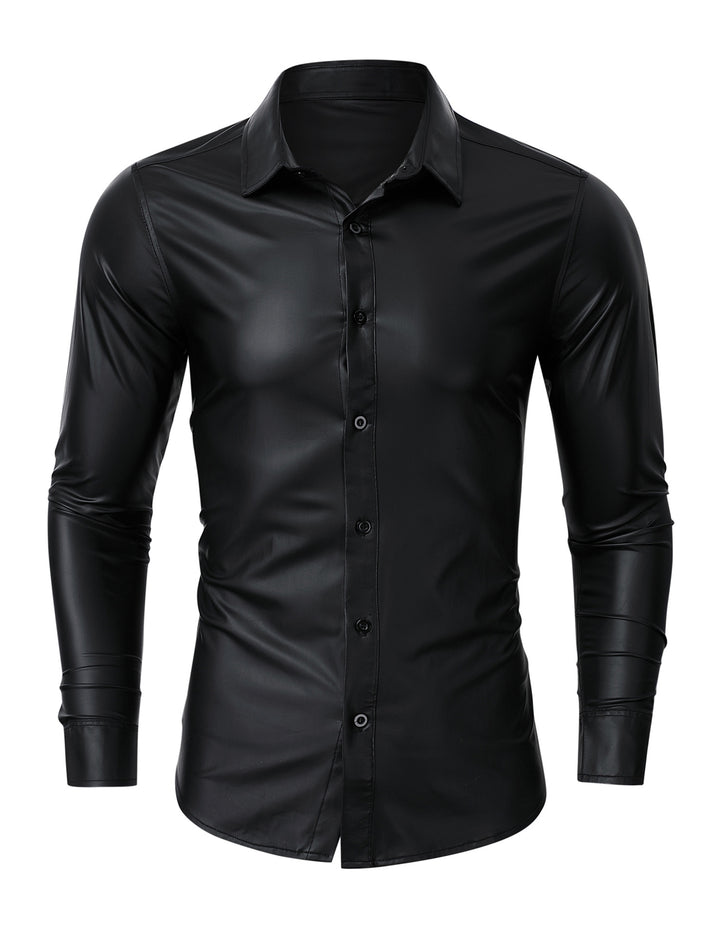 Herren elegantes Glanzhemd aus hochwertigen Materialien Echoarchiv