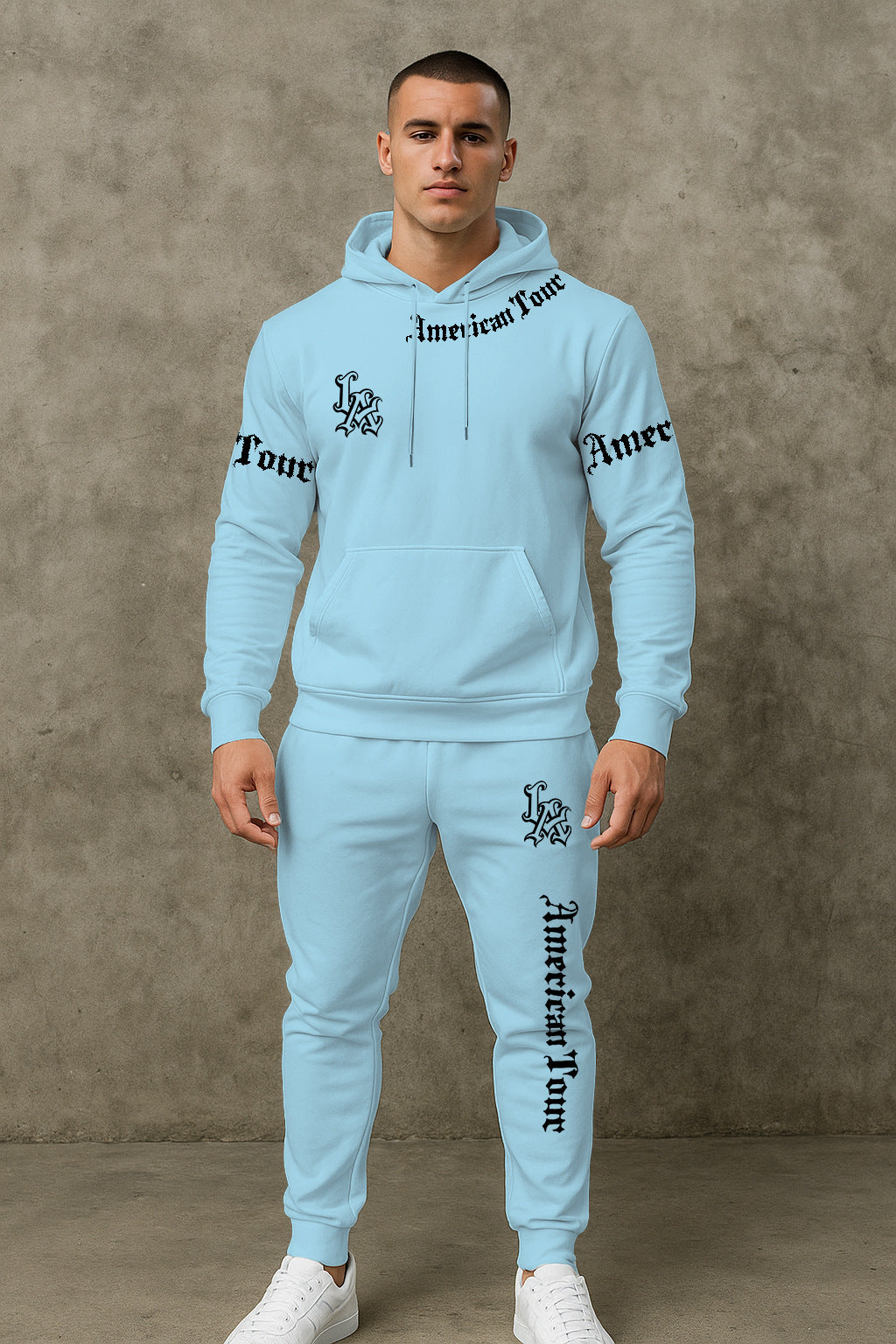 Herren Urbaner Hoodie und Jogginghose Set Echoarchiv