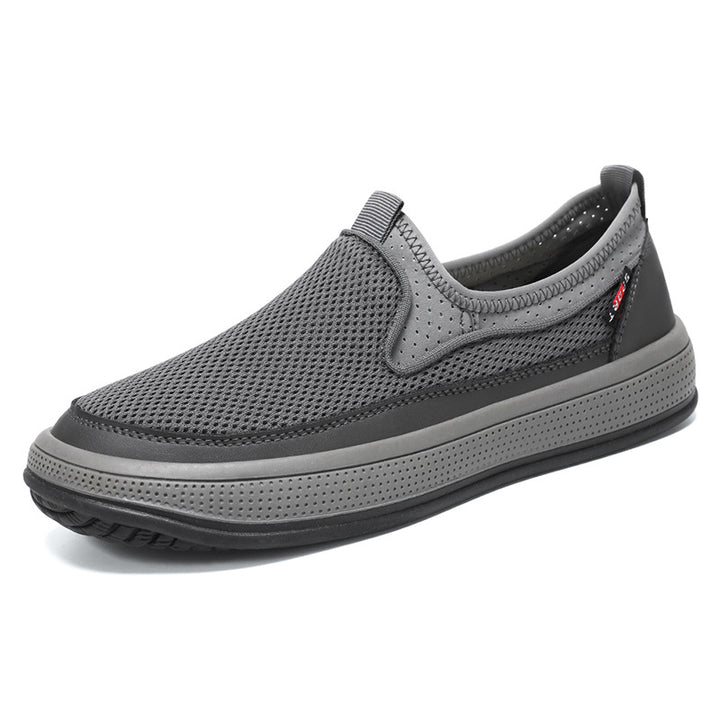 Herren nan atmungsaktiver Slip-On Mesh-Sneaker mit elastischem Einstieg und perforierter EVA-Plateausohle Echo Archiv