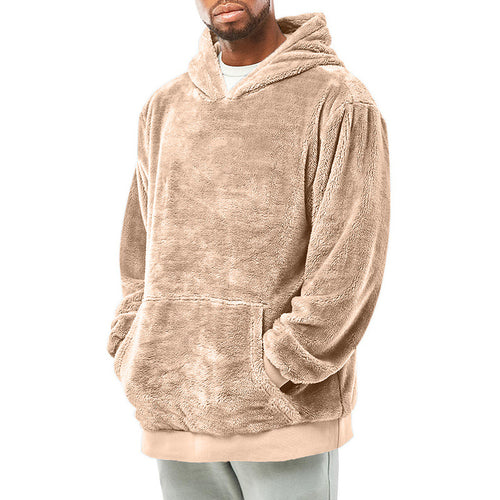 Herren kuscheliger Hoodie mit praktischen Kängurutaschen und hohem Kragen Echoarchiv