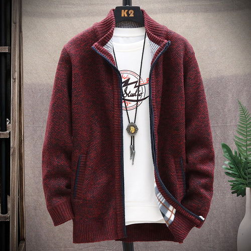 Herren Strickjacke mit Stehkragen und Taschen Echoarchiv