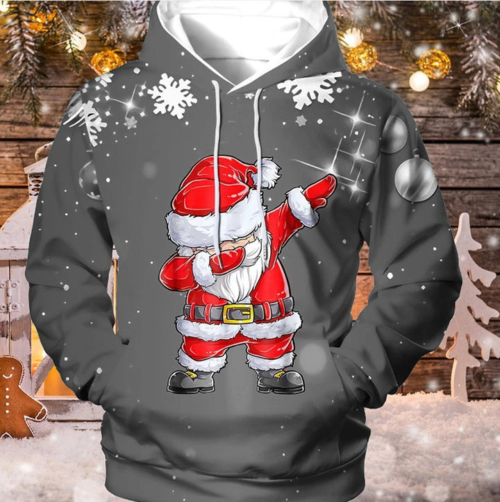 Damen Lustiger Weihnachts-Kapuzenpullover mit Santa-Motiv Echoarchiv