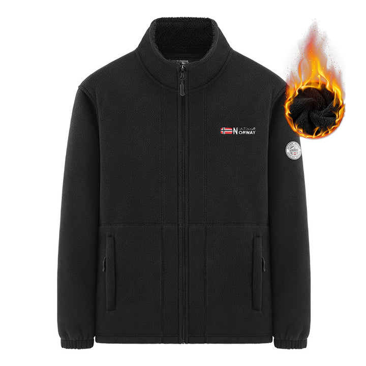 Herren Isolierende Zip‑Fleecejacke mit hohem Kragen und Soft‑Teddyinnenfutter Echo Archiv