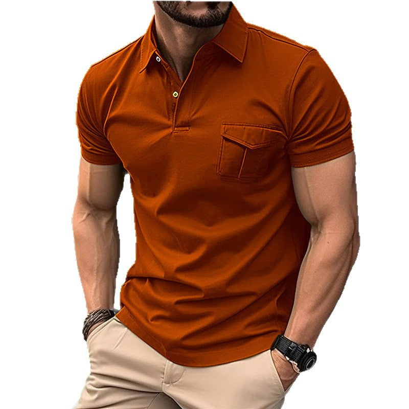 Herren Kurzarm Poloshirt mit praktischer Brusttasche und modernem Schnitt Echoarchiv