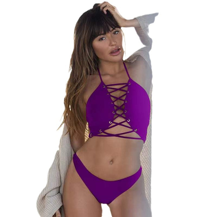 Damen Triangel-Bikini mit verstellbarem Schnürdesign und Figur formendem Schnitt Echo Archiv
