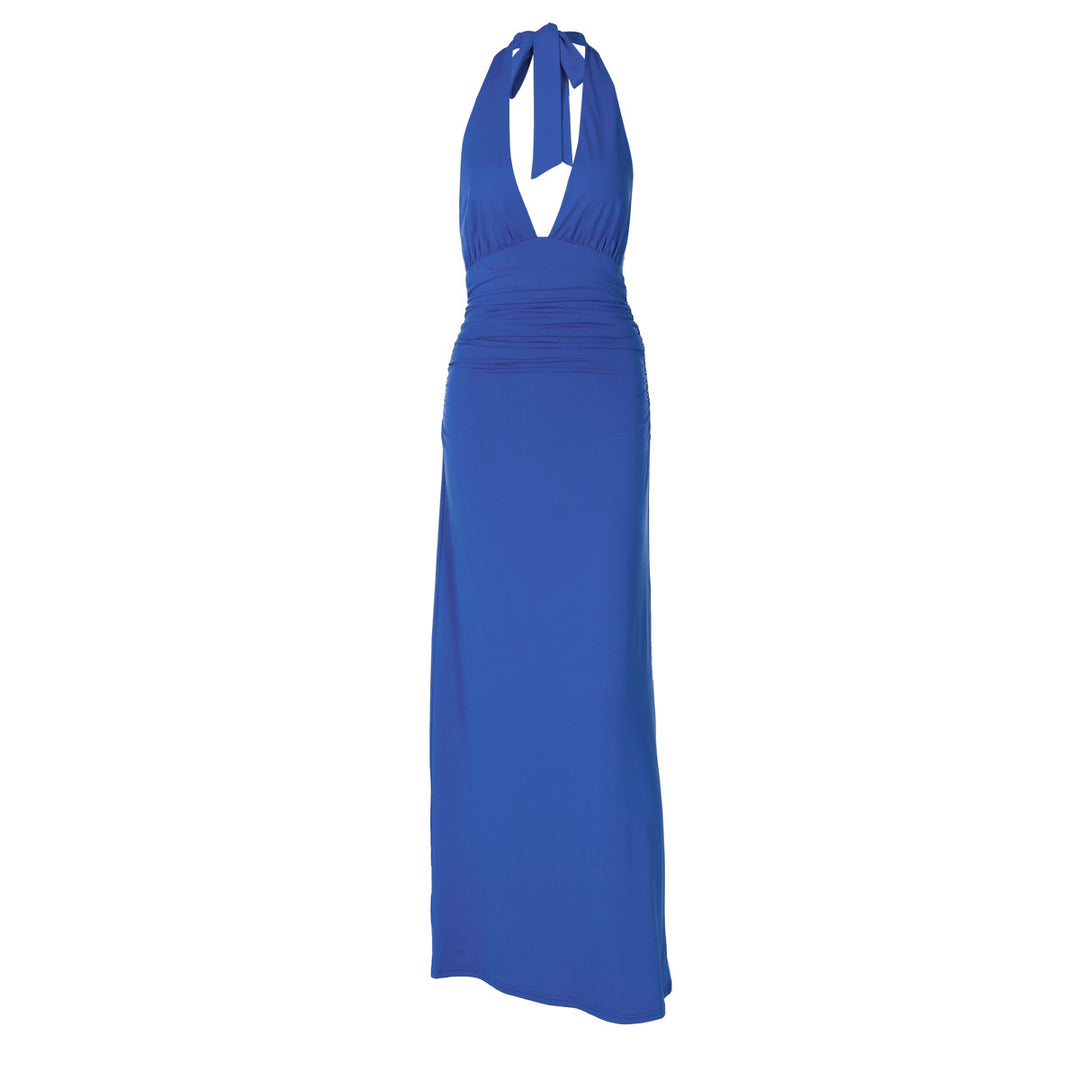 Damen Halter-Maxikleid mit eleganter Drapierung Echo Archiv