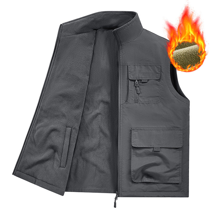Herren Thermo-Utility-Weste mit Fleece-Innenfutter, winddichtem Shell und Multifunktionstaschen Echo Archiv