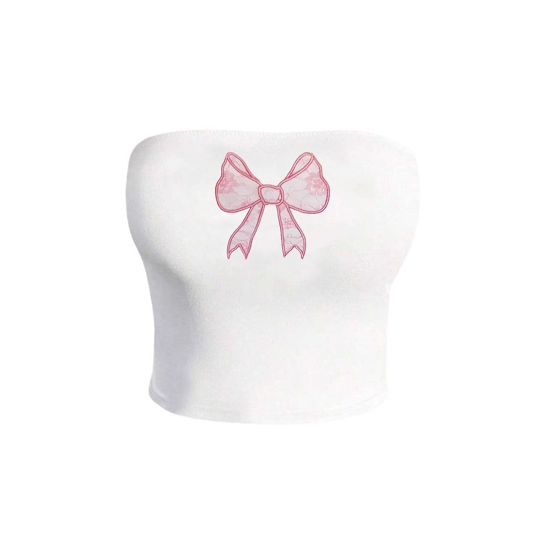 Damen Bandeau-Top mit elegantem Spitzenbandmotiv Echo Archiv