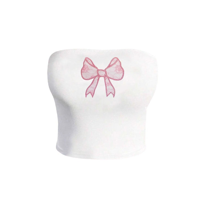 Damen Bandeau-Top mit elegantem Spitzenbandmotiv Echo Archiv