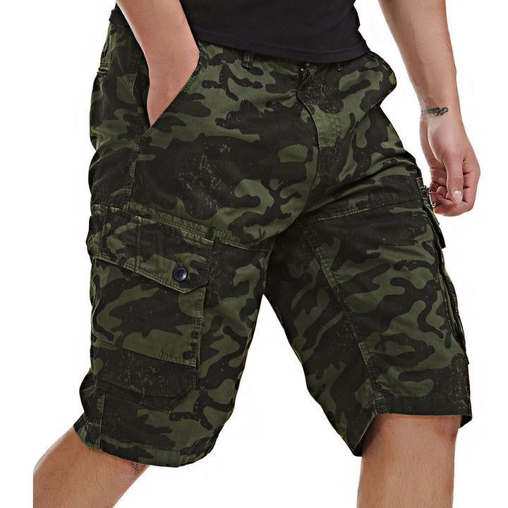 Herren Cargoshorts mit praktischen Taschen und modernem Camouflage-Muster Echoarchiv