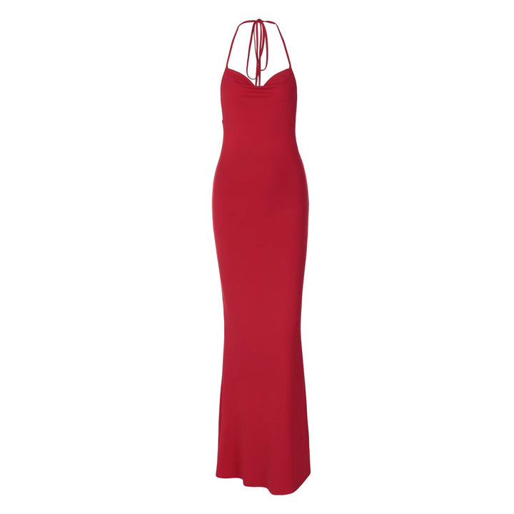 Damen Maxikleid mit spitzen Trägern und figurbetonendem Schnitt Echo Archiv