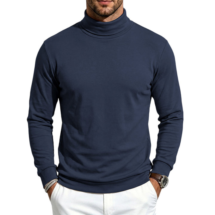 Herren Feinstrick‑Rollkragenpullover mit schmaler Silhouette und elastischen Bündchen Echoarchiv