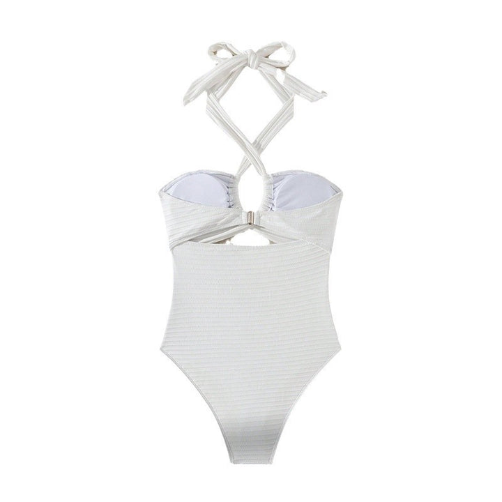 Damen Einteiler Badeanzug mit modischem Wickeldesign und aufregenden Cut-Out-Details Echo Archiv