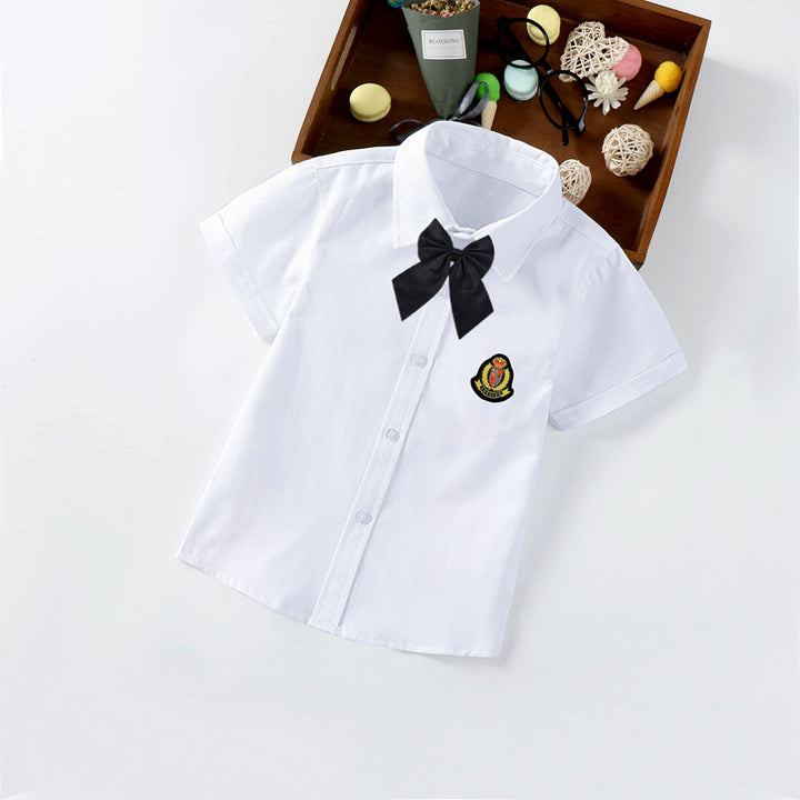 Jungen elegante kurzärmlige Bluse mit Fliege Echo Archiv