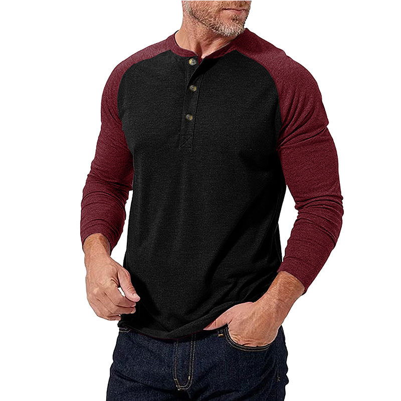 Herren Langarmshirt mit Henley-Ausschnitt Echoarchiv
