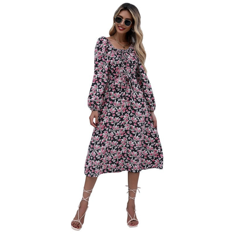 Damen Floral Maxikleid mit Rüschendetails Echo Archiv