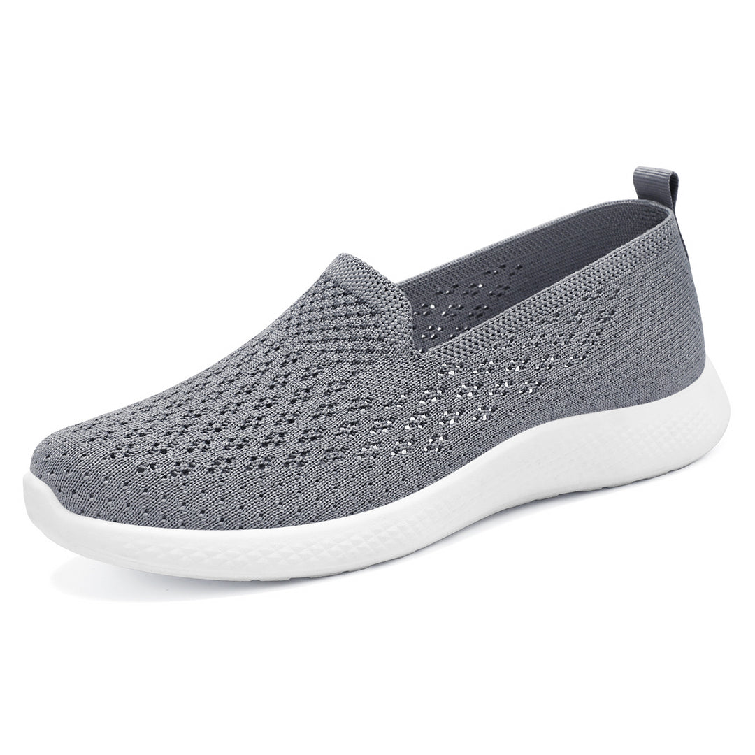 Damen nan nahtloser Strick-Slipper mit perforierter Luftnetzstruktur, ergonomischem Memory-Fußbett und leichter EVA-Dämpfung Echo Archiv