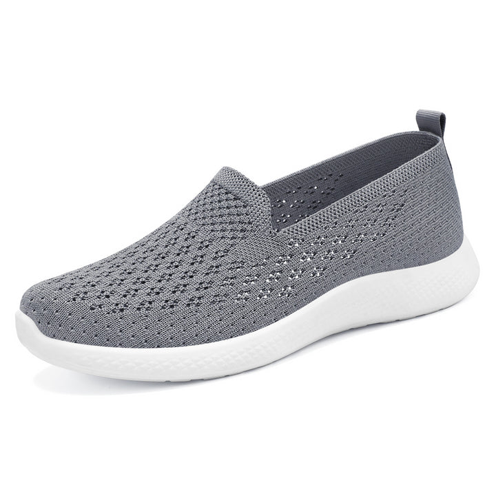 Damen nan nahtloser Strick-Slipper mit perforierter Luftnetzstruktur, ergonomischem Memory-Fußbett und leichter EVA-Dämpfung Echo Archiv