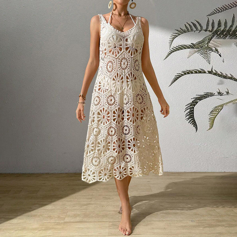Damen luftiges Häkel-Maxikleid Echo Archiv