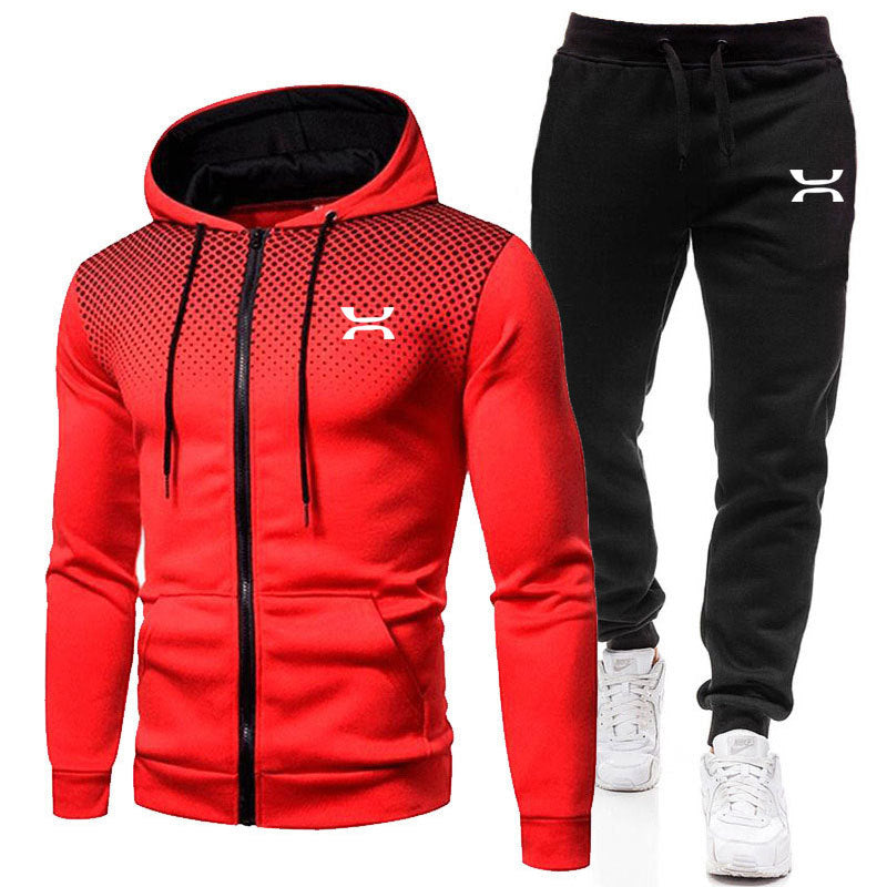Herren Sportanzug mit Reißverschluss-Hoodie und Jogginghose – Marzano