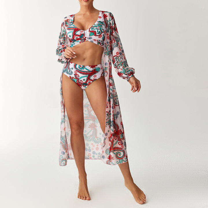 Damen Bikiniset mit transparentem Strandüberwurf Echo Archiv